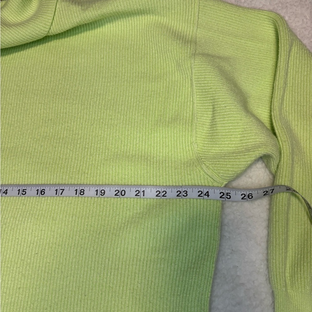 Free People Women Lime Green Softly Structure Cowl Neck Sweater - Picture 7 of 12